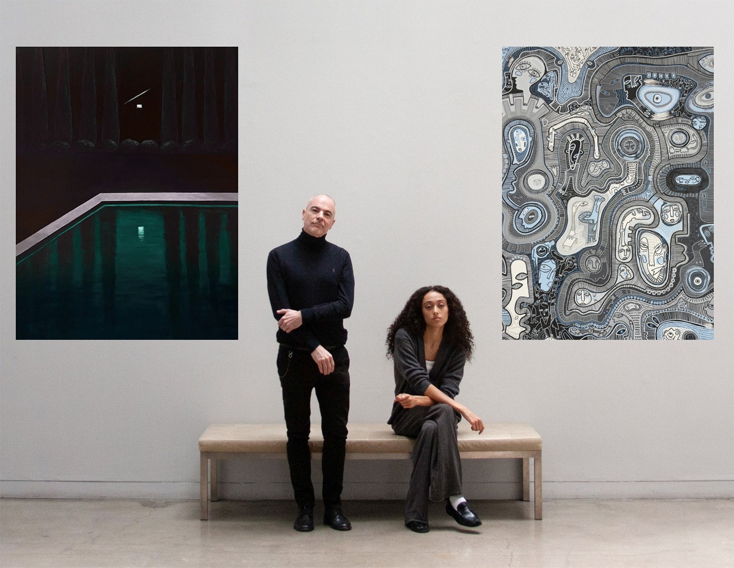 Sophia Bounou and Paul McDowall