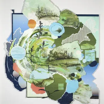 Installation view, Assembled Lands, Hashimoto Contemporary, NYC