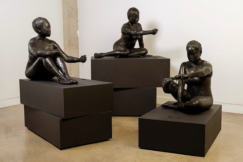 Installation view, Outpour: The Three Shades and Other Ink Bodies, 12.26 · 2026 (1)