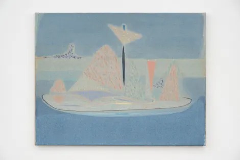 Installation view, When there were more moons, Hales Gallery