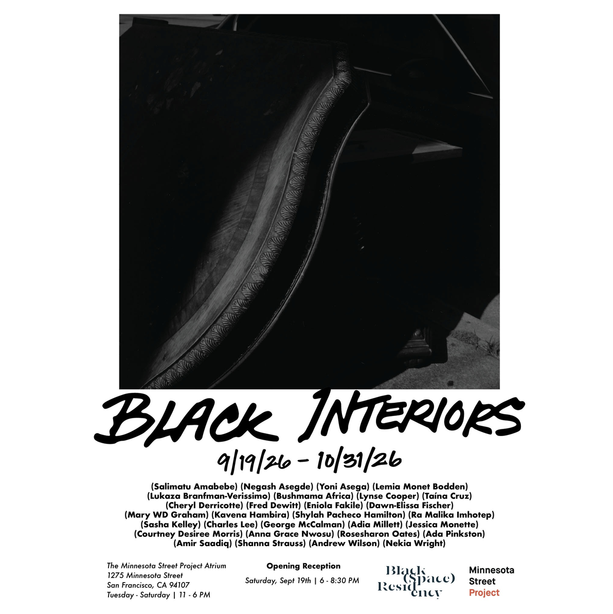 Black (Space) Residency alumni: BLACK INTERIORS: Celebrating 5 Years of Black (Space) Residency