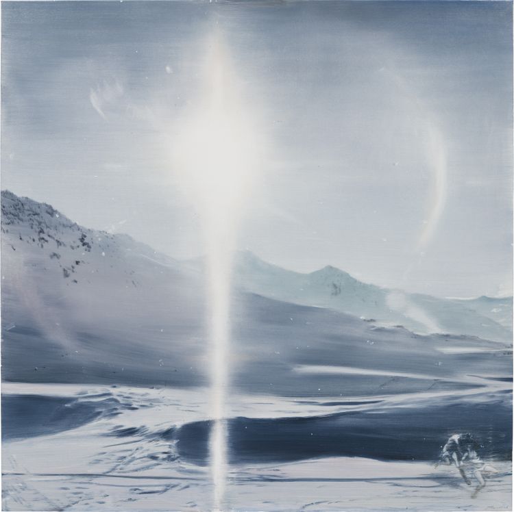 Jia Aili, Cross, 2026. Oil on linen, 57 ⅜ × 57 ⅜ inches (145.5 × 145.5 cm) © Jia Aili Studio. Photo: Takeru Koroda