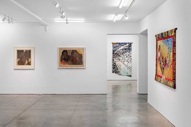 Installation view, Emma Amos: Bathers, Ryan Lee Gallery · 2026 (3)