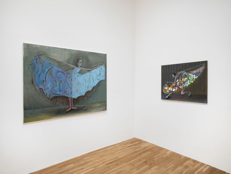 Installation view, Curtsy, Derek Elller
