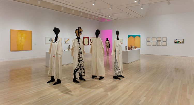 Installation view, Huguette Caland: A Life in a Few Lines, Hammer Museum