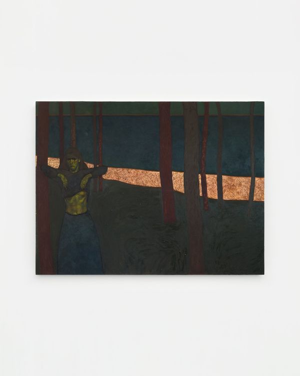 Alessandra Acierno, "Though They Stood Waiting," 2026 Oil on canvas 47 1/2 x 63 in (123 x 160 cm)