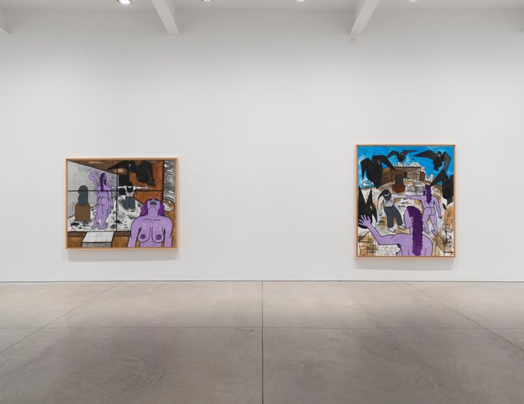 Installation view, Carroll Dunham, Matthew Brown, NYC