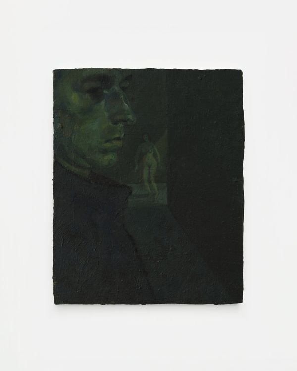 Alessandra Acierno, "February: A Certain Evening," 2026 Oil on board 10 x 8 in (25 x 20 cm)