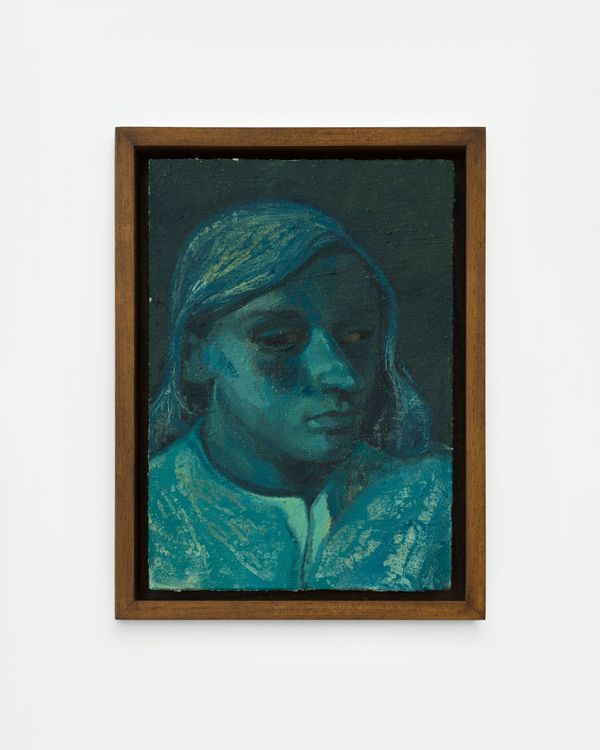 Alessandra Acierno, "Marianne," 2026 Oil on board in frame 8 x 5 1/2 in (20 x 15 cm)