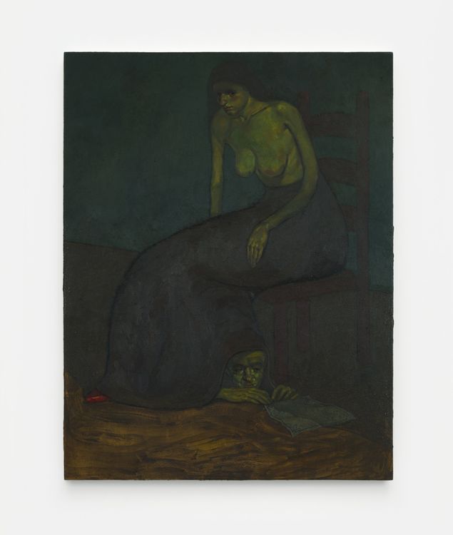 Alessandra Acierno, "The Intruder," 2026 Oil on canvas 43 1/4 x 33 1/4 in (109 x 84 cm)
