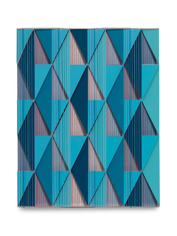 Lucy Williams, Threaded Assemblage, 2024, Paper, Perspex, engineered wood, cotton embroidery thread, wooden dowel, piano wire, and acrylic paint on panel, 14 3, 4 x 11 3, 4 inches, 37.5 x 29.8 cm, MMG#38895