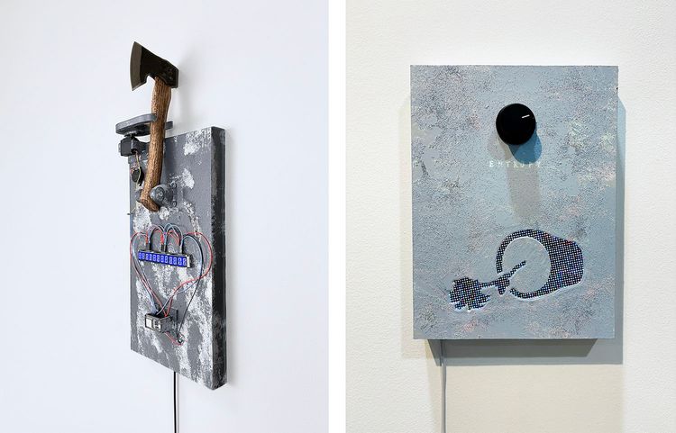 Installation view, exonemo: RandoMe, WAITINGROOM