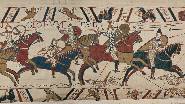 Installation view, The Bayeux Tapestry, The British Museum