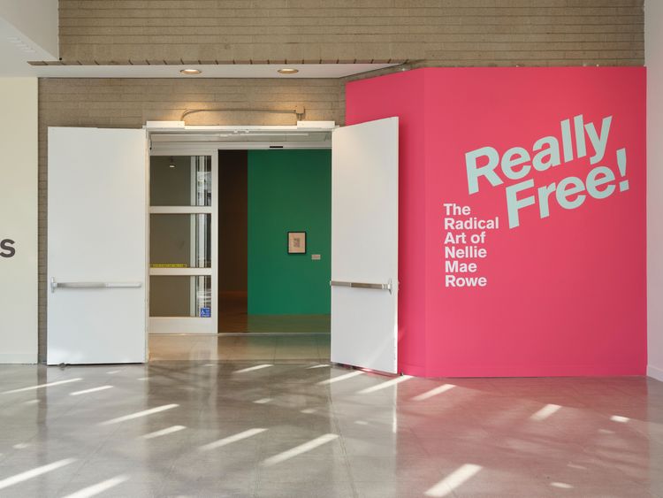 Installation view, Really Free: The Radical Art of Nellie Mae Rowe, California African American Museum · 2025 (2)
