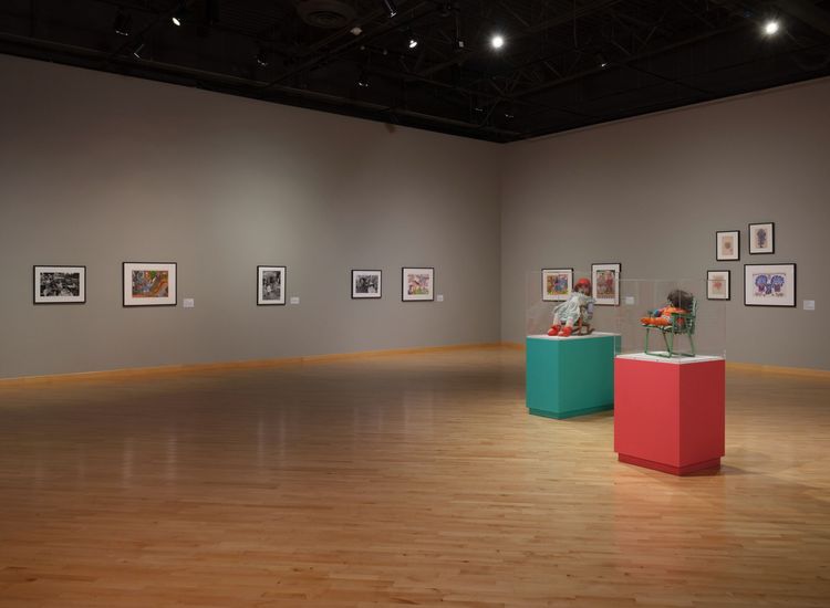 Installation view, Really Free: The Radical Art of Nellie Mae Rowe, California African American Museum · 2025 (5)