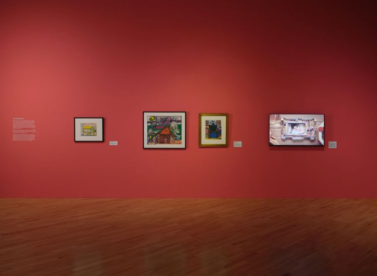 Installation view, Really Free: The Radical Art of Nellie Mae Rowe, California African American Museum · 2025 (6)