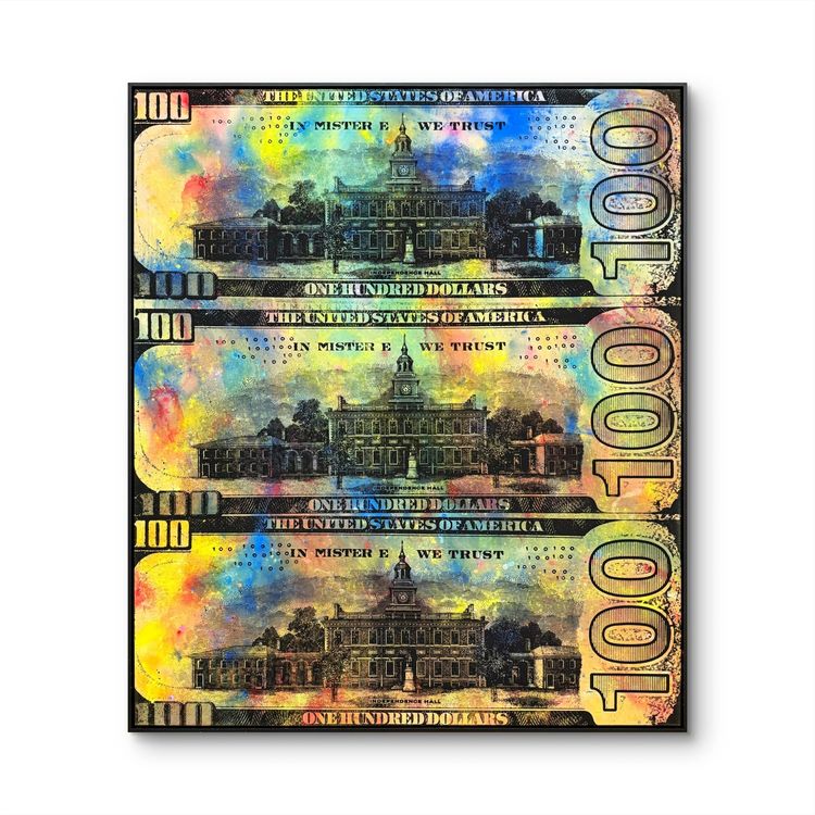 Mister E, In Mister E We Trust, 52 × 44 in