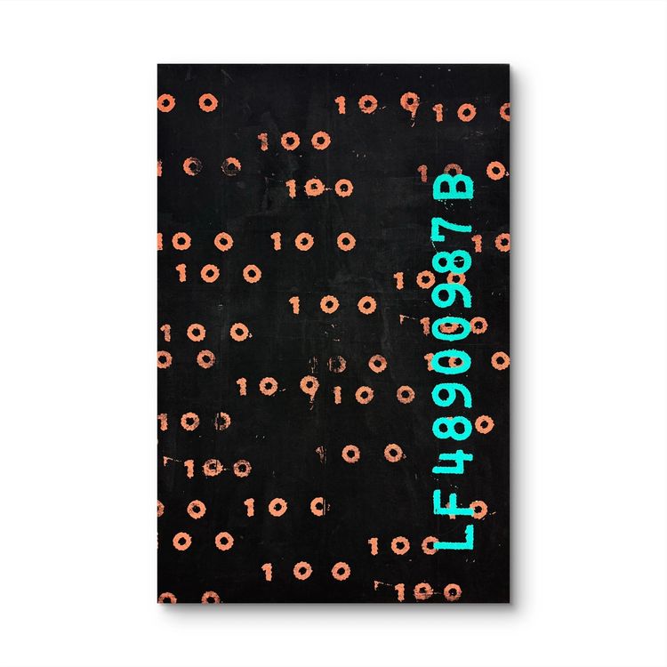 Mister E, 100 (Black/Coral/Tiffany Blue), 38 × 58 in