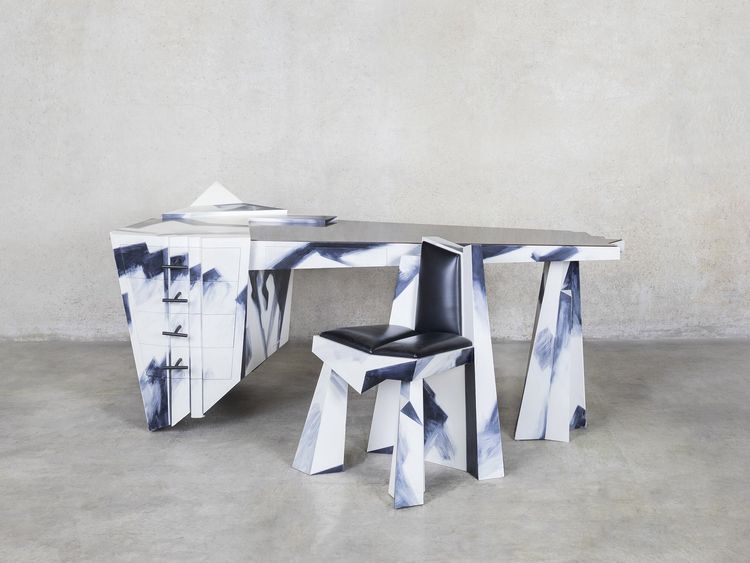Wendell Castle, Caligari’s Mistress’s Desk and Chair, 1990