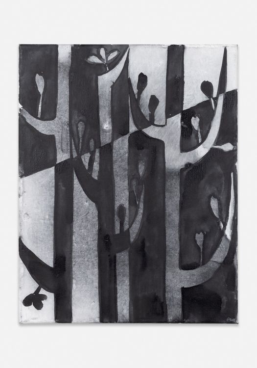 Silke Otto-Knapp, Untitled, c. 2019, Watercolor on canvas, 14 1/8 x 11 x 3/4 inches (35.9 x 27.9 x 1.9 cm)