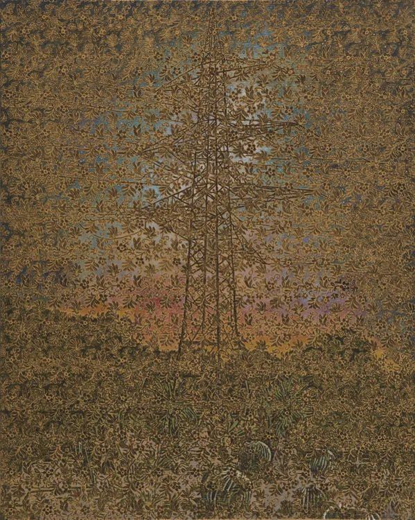 Stefan Kürten, Sunsets and Beautiful Endings, 2023, acrylic and ink on linen