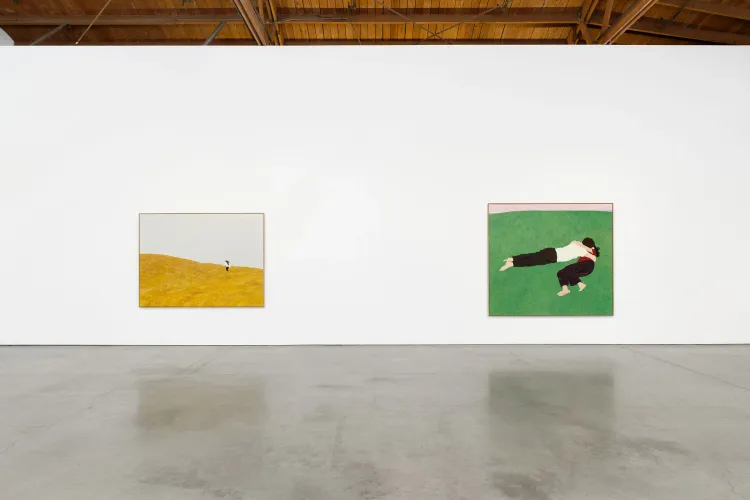 Installation view, Pillow Paintings, François Ghebaly · 2026 (6)