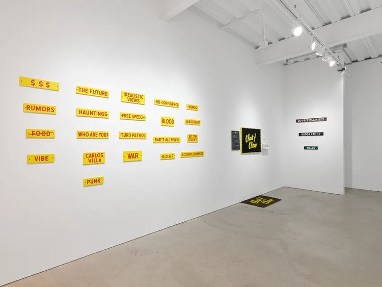 Installation view, New & Recent Signs!, Casemore Gallery