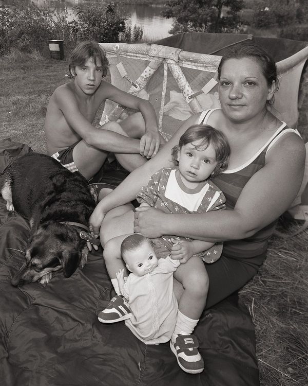 Stephen DiRado, Bell Pond: Cathy with David and Rebecca, 1983 (printed 2026), archival pigment print