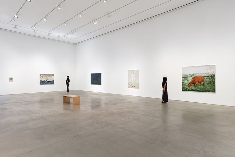 Installation view: Tanya Merrill, Land animal, house animal, 303 Gallery, New York, 2026. Photo: Morgan Waltz