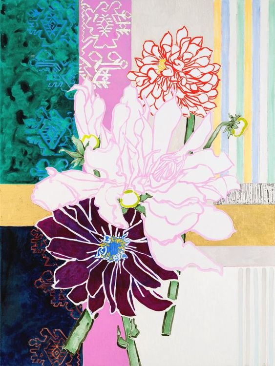 Installation view, Dahlias—Fields of Steadfastness, Luis De Jesus Los Angeles