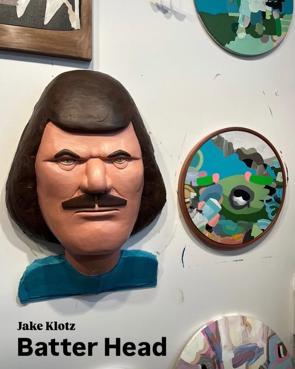 Installation view, Batter Head, Garage Gallery