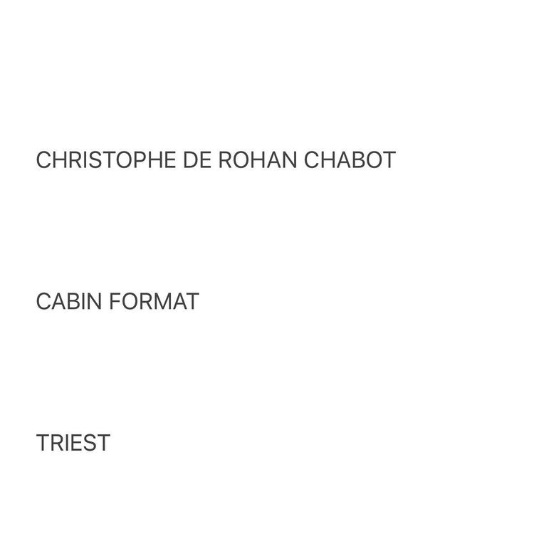 Installation view, Cabin Format, Triest · 2025 (2)