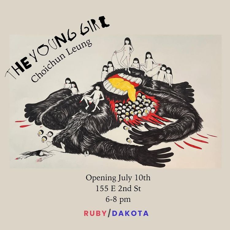 Installation view, THE YOUNG GIRL, RUBY/DAKOTA