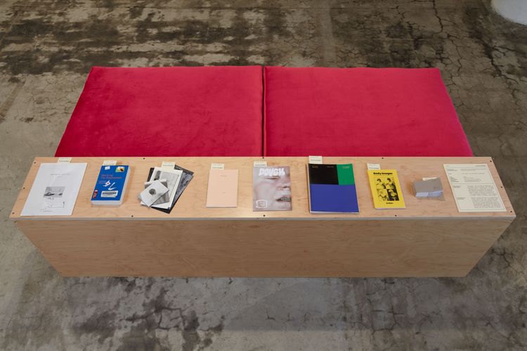Installation view, a bookwork in many places, Joan · 2026 (23)