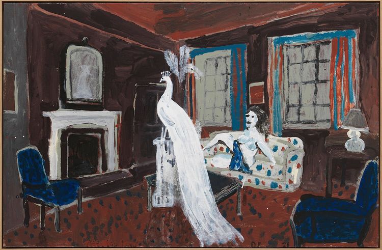 Danny Fox, The Mad King, 2026, acrylic on board mounted on panel, framed 21 1/4 x 33 1/2 in. (54 x 85 cm.)