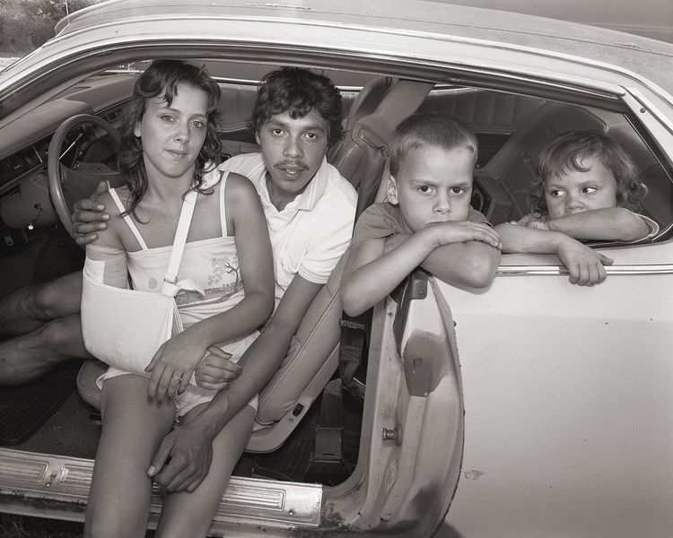 Stephen DiRado, Bell Pond: Rodriguez Family, 1983 (printed 2017), gelatin silver print