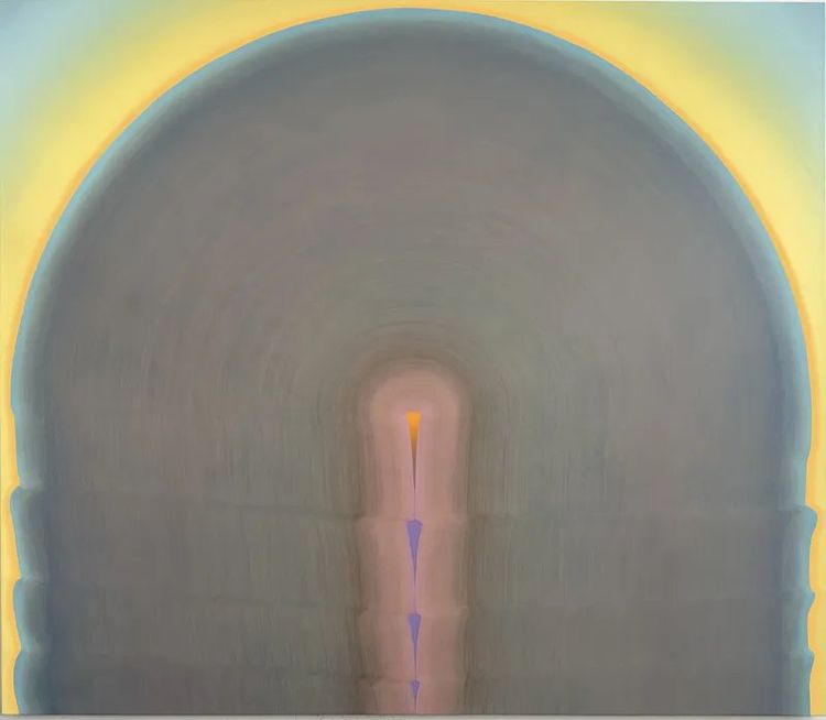 Osamu Kobayashi, Origin, 2026, oil on canvas, 75 x 88 in. (190.5 x 223.5 cm)