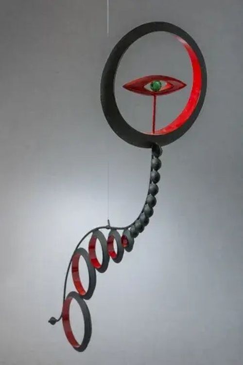 Installation view, Drawing with Metal: Sculpture by Bill Brady, Intuit Art Museum