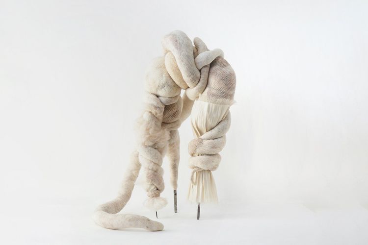 Installation view, Fabric of Undoing, Carvalho, 110 Waterbury 