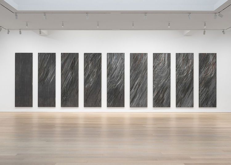Installation view, Cy Twombly, Gagosian, 980 Madison Ave