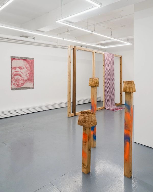 Installation view, The Trial of Socrates, Tiger Strikes Asteroid