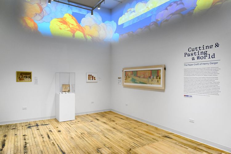 Installation view, Cutting and Pasting a World: The Paper Craft of Henry Darger, Intuit Art Museum · 2026 (1)