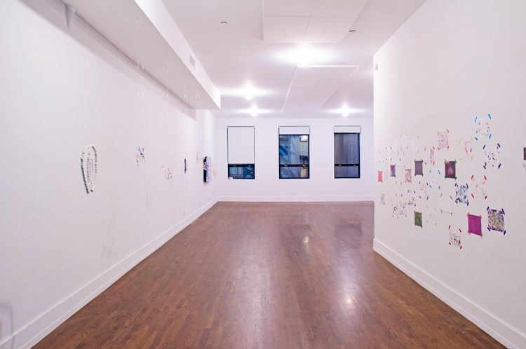 Installation view, Scribble Scrabble Slop, Microscope Gallery