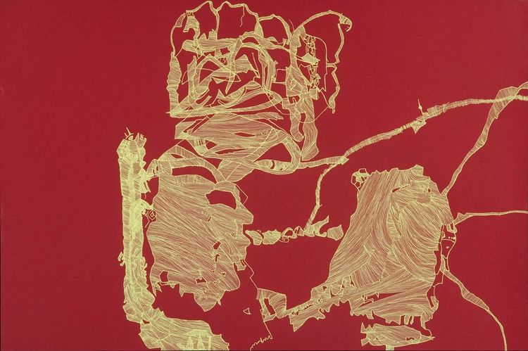 Installation view, Kathryn Kert Green: Line-Storm, re.riddle