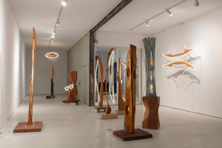 Installation view, Outside, Entrance Gallery, Red Hook