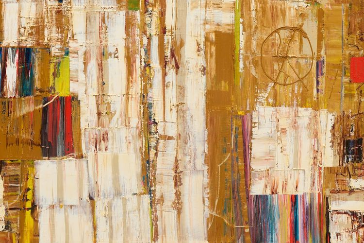 Installation view, Mike Henderson: Truth, Love, and Curiosity, Haines Gallery