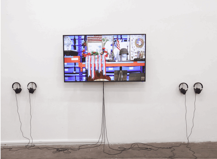 Installation view, The Spirit of American Youth Rising from the Waves (replica of a replica), Human Resources · 2025 (5)