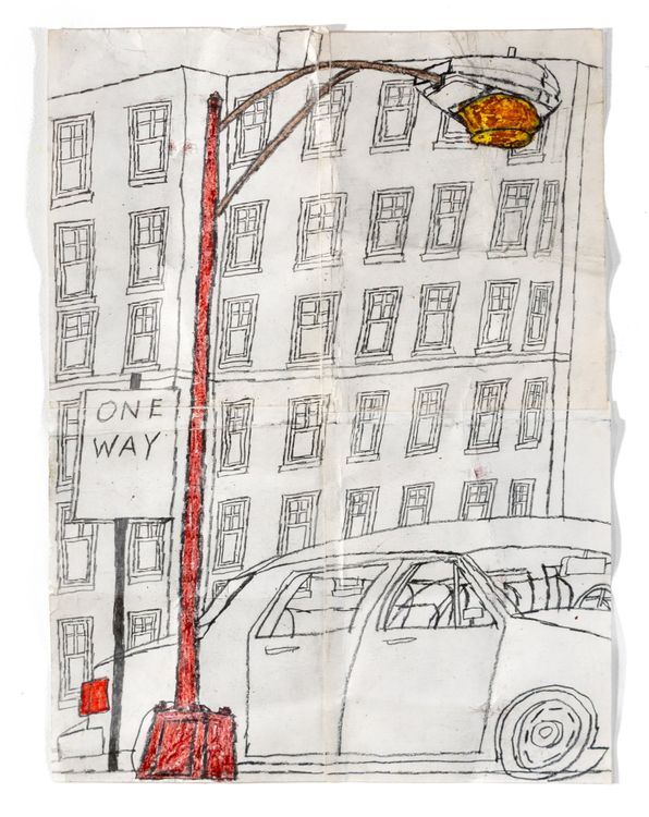 Installation view, Impressions of a City: Drawings by Marvin Young, Intuit Art Museum