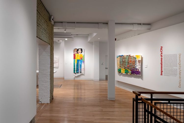 Installation view, Impressions of a City: Drawings by Marvin Young, Intuit Art Museum · 2026 (1)
