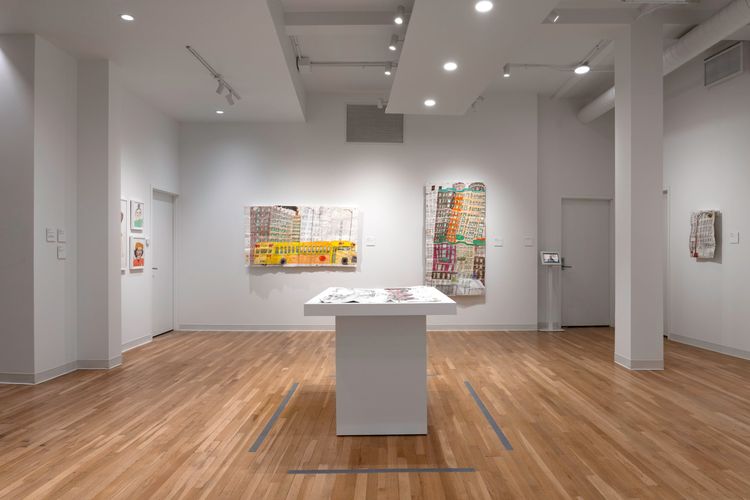 Installation view, Impressions of a City: Drawings by Marvin Young, Intuit Art Museum · 2026 (3)